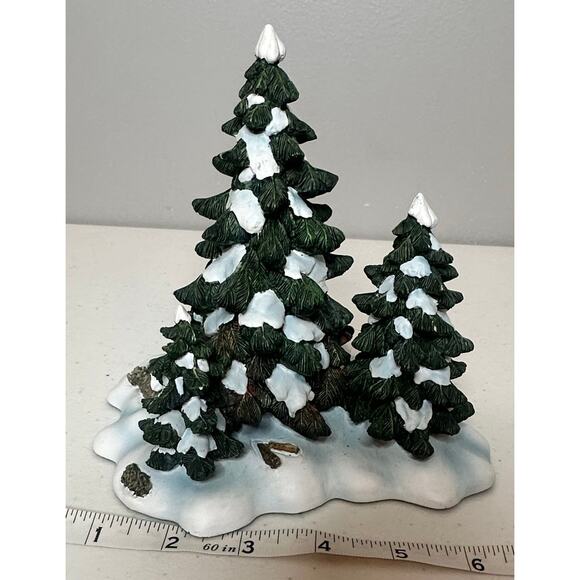 Dept. 56 Village Series Accessory Wagonwheel Pine Grove Evergreen Snow Trees - Picture 6 of 8